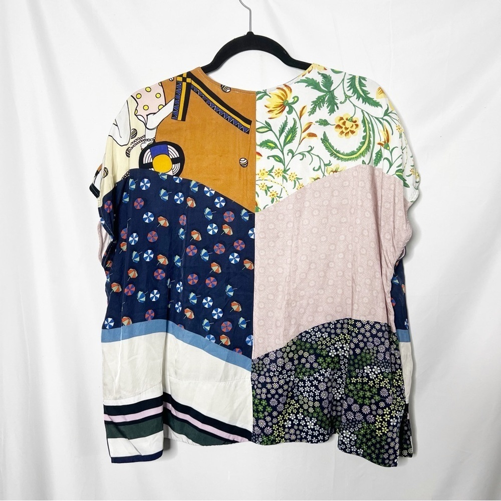 See By Chloe Patchwork Multicolor Pattern V Neck … - image 2